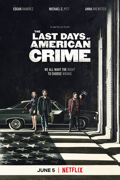 The Last Days of American Crime poster. Blue Ice Africa.